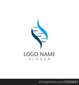 DNA Genetic Logo Icon Design Template Vector