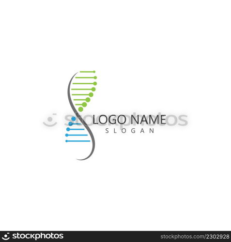 DNA Genetic Logo Icon Design Template Vector