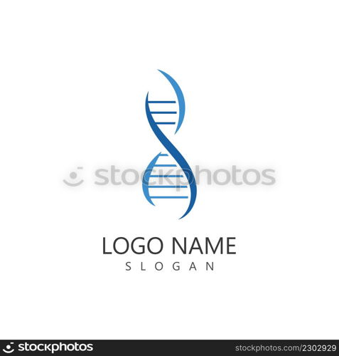 DNA Genetic Logo Icon Design Template Vector