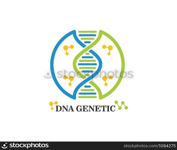 Dna genetic logo icon illustration vector