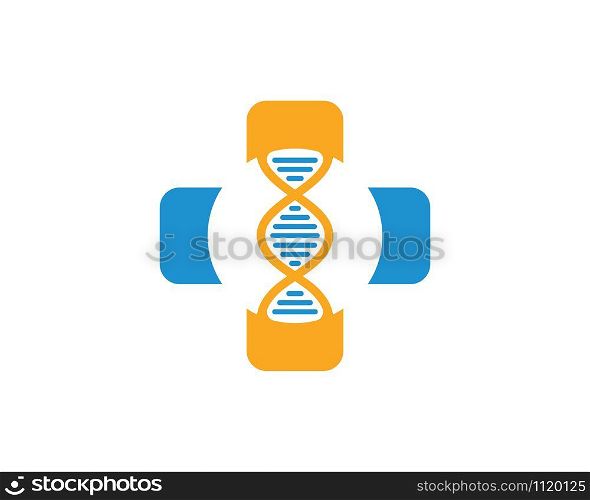 Dna genetic logo icon illustration vector