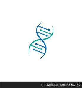 DNA,Genetic sign logo icon design vector illustration