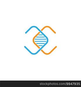 DNA,Genetic sign logo icon design vector illustration