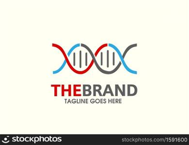 DNA Helix icon logo template human genetic vector Simple logo vector illustration