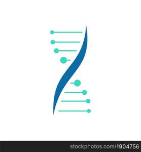 DNA helix logo design template