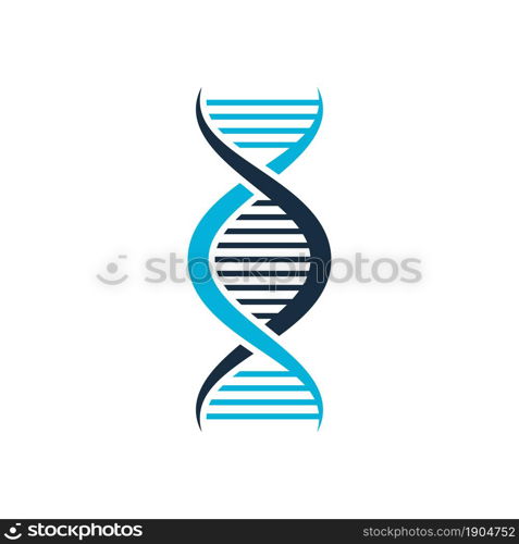 DNA helix logo flat design