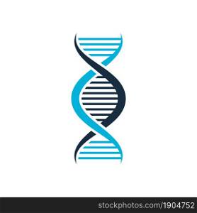 DNA helix logo flat design
