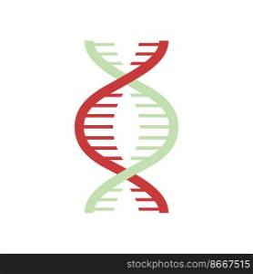 DNA helix structure microbiology sequence of chromosomes isolated cartoon genetic code. Vector cells and viruses chain, molecule and atoms under microscope. Human genes, spiral or helical structure. Twisted DNA molecule isolated genetic code icon