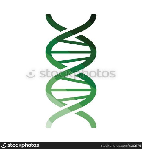 DNA icon. Flat color design. Vector illustration.