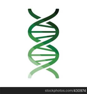 DNA icon. Flat color design. Vector illustration.