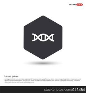 DNA icon Hexa White Background icon template - Free vector icon