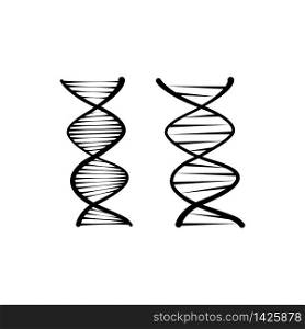 DNA icon in trendy flat design