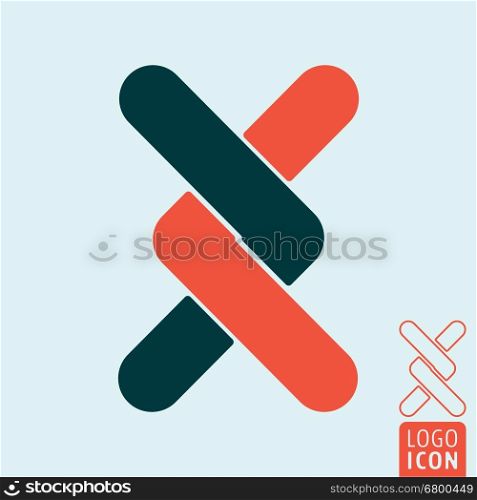 DNA icon isolated. DNA icon. Genetic or biochemistry laboratory symbol. Vector illustration