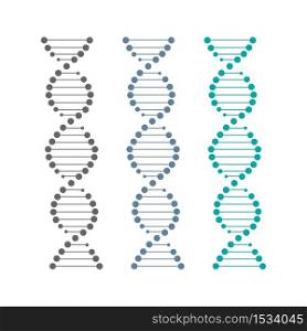 DNA icon isolated on white background. Vector illustration