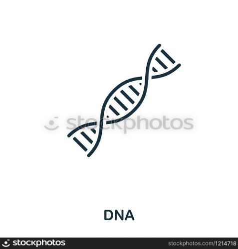 DNA icon. Line style icon design. UI. Illustration of DNA icon. Pictogram isolated on white. Ready to use in web design, apps, software, print. DNA icon. Line style icon design. UI. Illustration of DNA icon. Pictogram isolated on white. Ready to use in web design, apps, software, print.