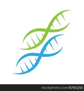 DNA icon logo design illustration