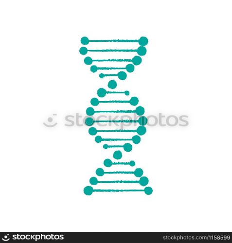 DNA icon vector illustration. DNA symbol isolated on white background