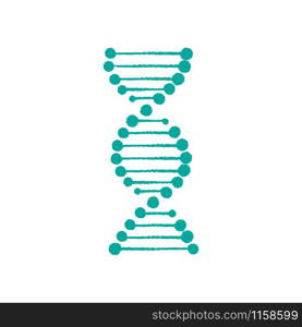 DNA icon vector illustration. DNA symbol isolated on white background