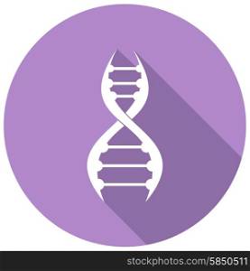 DNA Icon with a long shadow