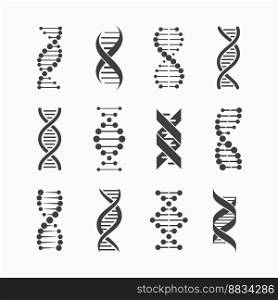 Dna icons set vector image