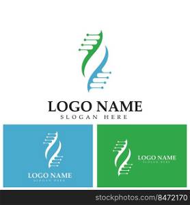 DNA Letter S Logo Design Template  Genetics Vector Design  Biological Vector Illustration