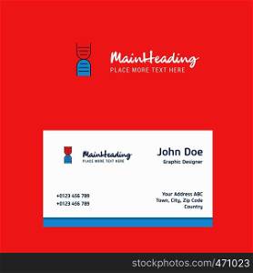 DNA logo Design with business card template. Elegant corporate identity. - Vector