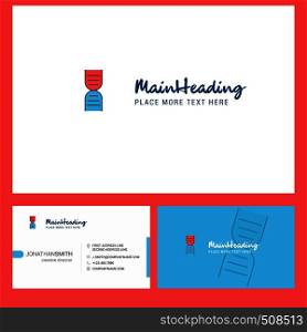 DNA Logo design with Tagline & Front and Back Busienss Card Template. Vector Creative Design