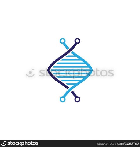 DNA logo template vector icon design