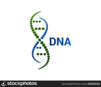 DNA logo vector icon template