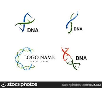 DNA logo vector icon template