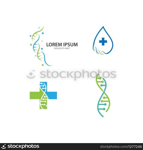 DNA logo vector template