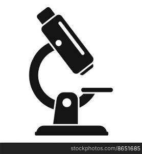 Dna microscope icon simple vector. Gmo food. Test laboratory. Dna microscope icon simple vector. Gmo food