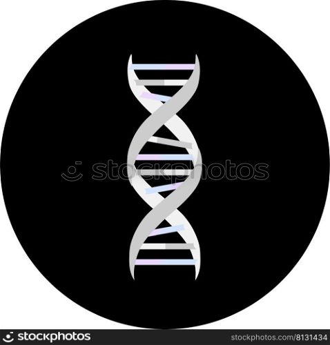 DNA molecule scheme round icon stock vector illustration