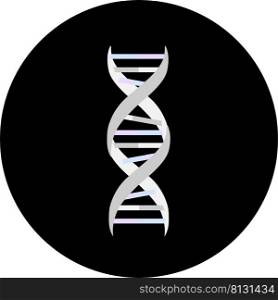 DNA molecule scheme round icon stock vector illustration