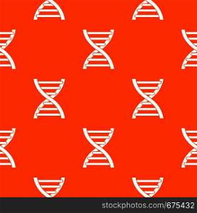 DNA pattern repeat seamless in orange color for any design. Vector geometric illustration. DNA pattern seamless
