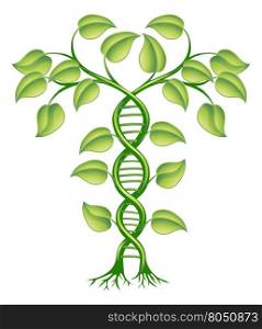 DNA plant concept, can refer to alternative medicine, crop gene modification.