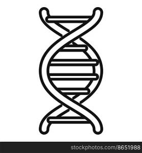 Dna research icon outline vector. Gmo food. Biology fruit. Dna research icon outline vector. Gmo food