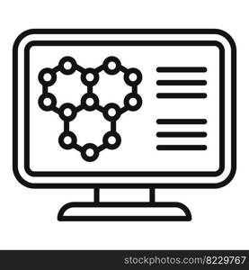 Dna research icon outline vector. Science lab. Chemical test. Dna research icon outline vector. Science lab