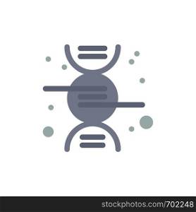 Dna, Research, Science Flat Color Icon. Vector icon banner Template