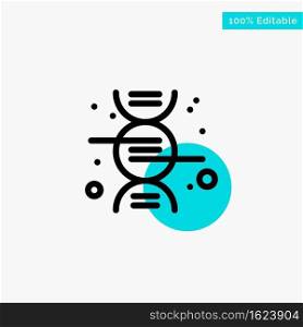 Dna, Research, Science turquoise highlight circle point Vector icon