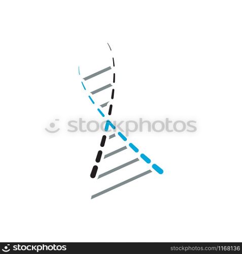 Dna science graphic design template vector isolated