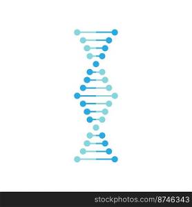 DNA simbol in flat style, on white background