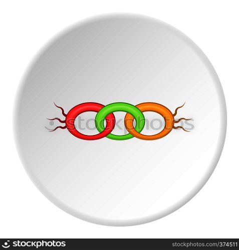 DNA strand icon. Cartoon illustration of DNA strand vector icon for web. DNA strand icon, cartoon style