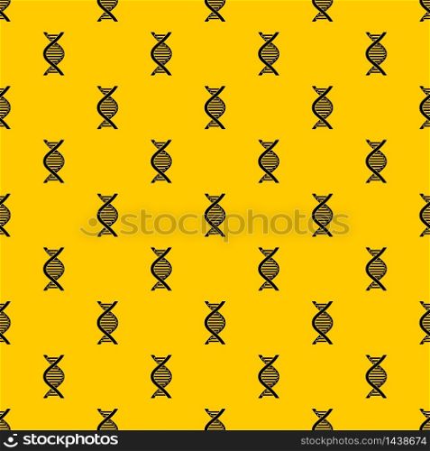 DNA strand pattern seamless vector repeat geometric yellow for any design. DNA strand pattern vector