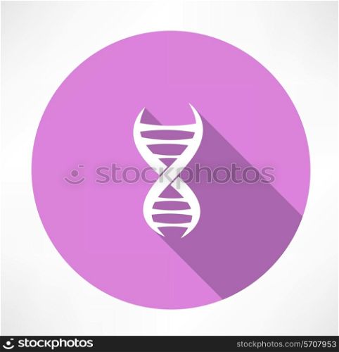 dna strands icon Flat modern style vector illustration