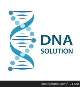 DNA Strands Solution logo icon flat design, stock vector illustration