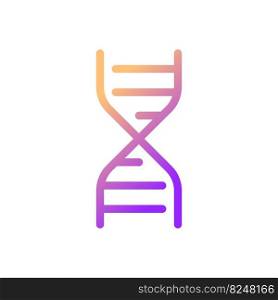 DNA structure pixel perfect gradient linear ui icon. Biology course. Genetics exploration. Science class. Line color user interface symbol. Modern style pictogram. Vector isolated outline illustration. DNA structure pixel perfect gradient linear ui icon