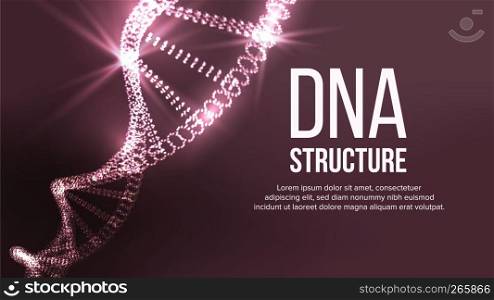 Dna Structure Vector. Abstract Helix. Genetic Molecule. Futuristic Code Illustration. Dna Structure Vector. Digital Cell. Healthy Chromosome. Evolution Symbol. Illustration