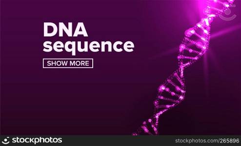 Dna Structure Vector. Genetic Molecule. Clone Atom. Mutation Test Illustration. Dna Structure Vector. Healthy Chromosome. Microscopic Element. Illustration