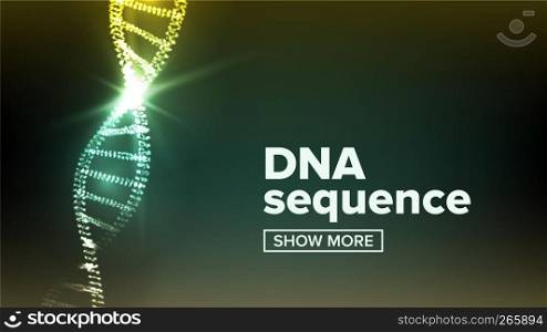 Dna Structure Vector. Medical Banner. Chemistry Cover. Laboratory Design Illustration. Dna Structure Vector. Science Background. Biotechnology Concept. Human Genome. Illustration